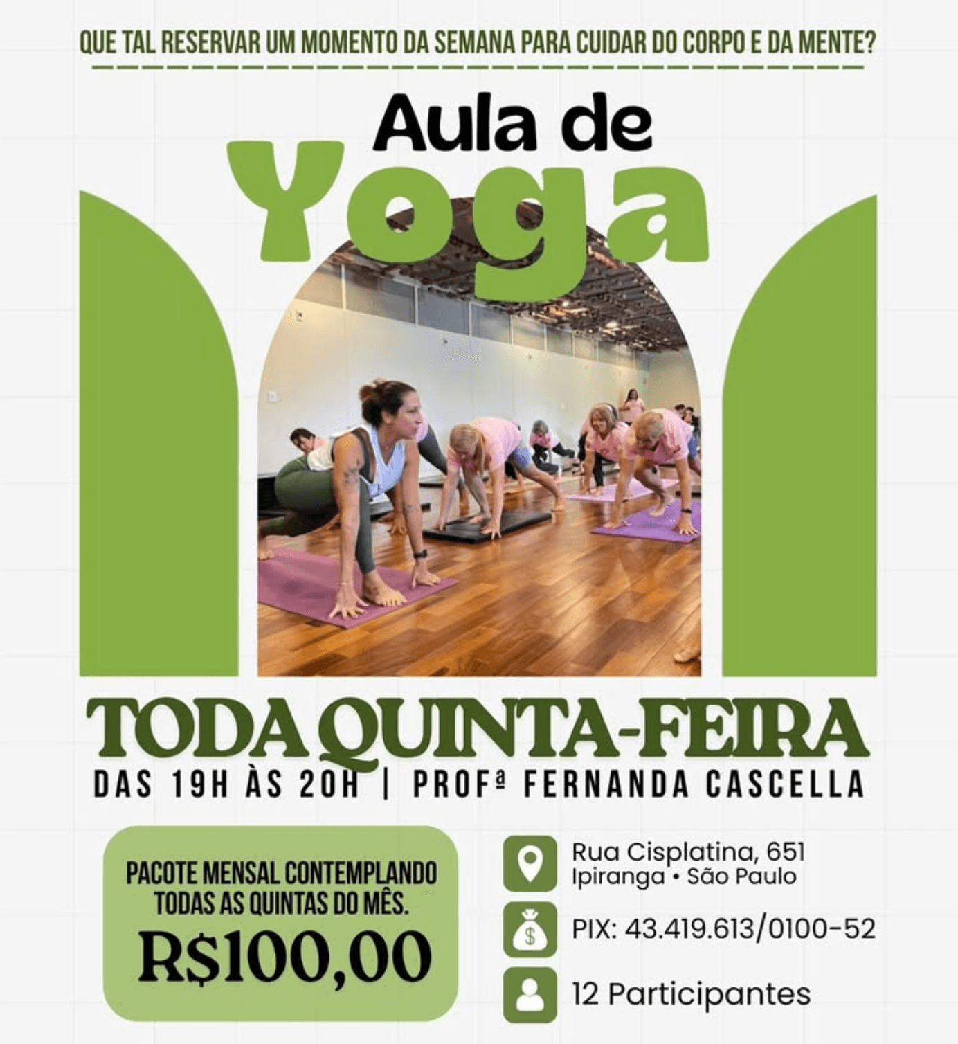 ✨ Aulas de Yoga na OAB Ipiranga (quintas-feiras)