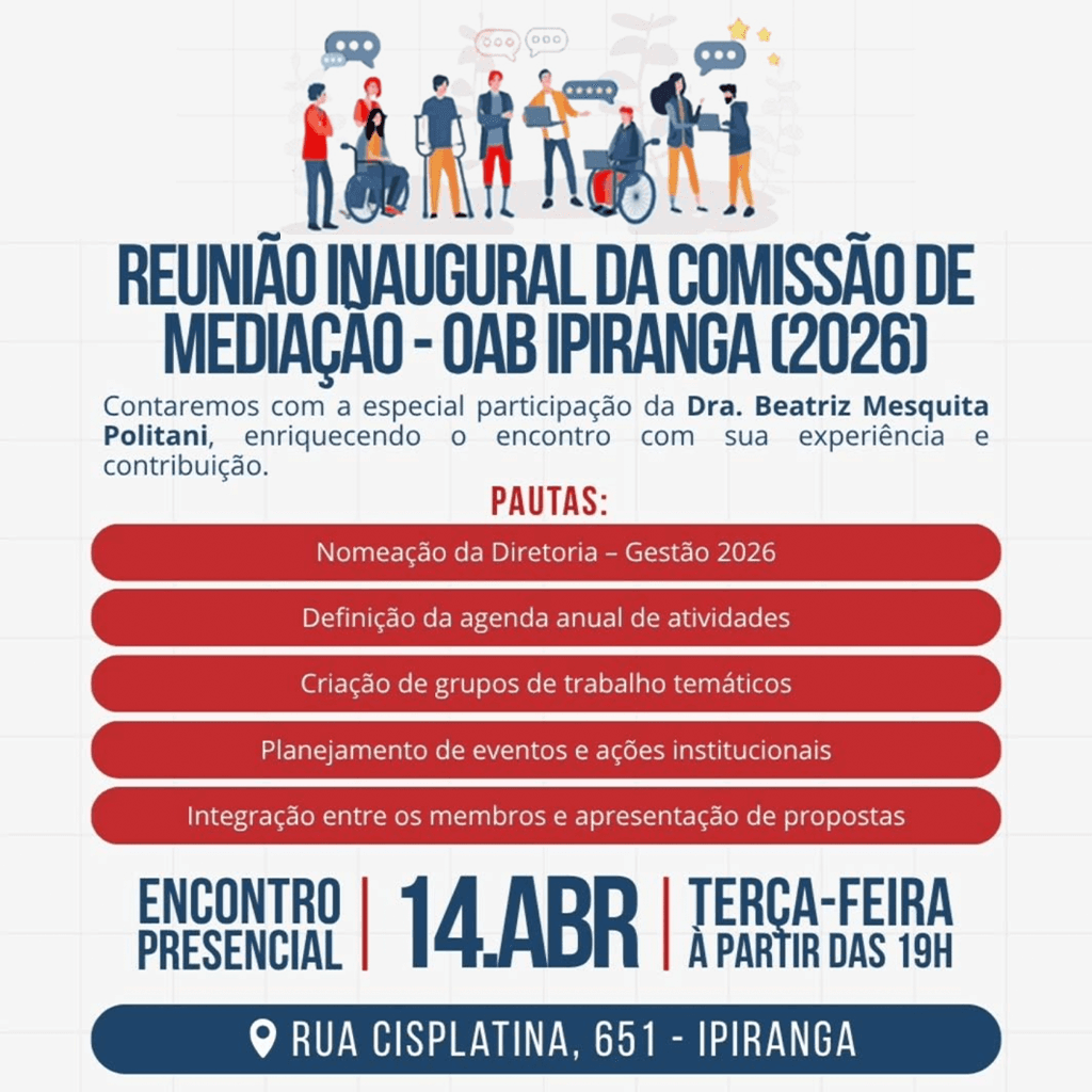Reunião Inaugural da Comissão de Mediação