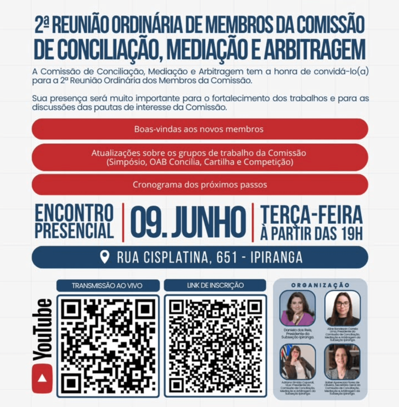 Reunião da Comissão de Conciliação, Mediação e Arbitragem
