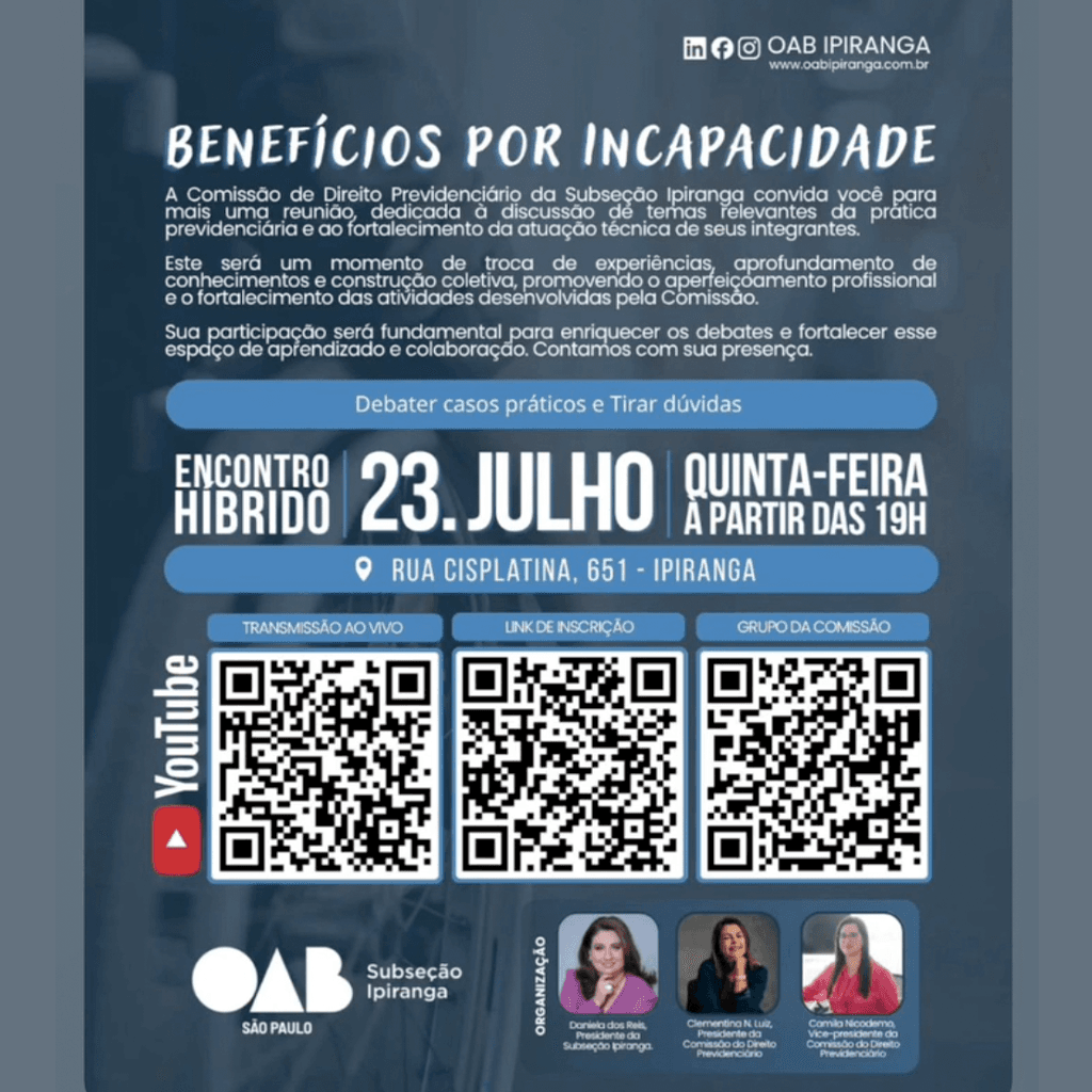 Benefícios por incapacidade